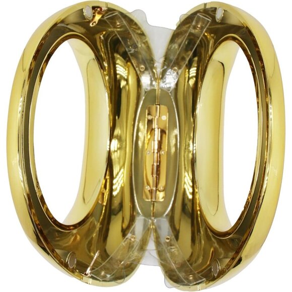 Cute Acrylic Clutch Handbag for Women Small Trendy Gold Purse Party & Cocktail - Picture 5 of 6